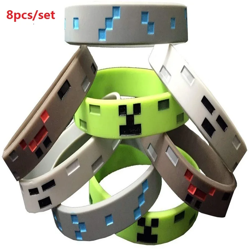 8 шт./компл. браслет с украшением в стиле игры Minecraft креативный для майнинга