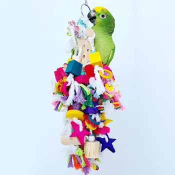 

1pc Colorful Exquisite Crafted Chew Toys Bite Toy Playing Toy for Birds