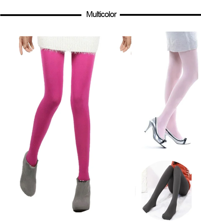 Female Tight 11 Colors Woman Sexy 120D Candy Color Pantyhose Plus Size Stockings Multicolour Stovepipe Tights