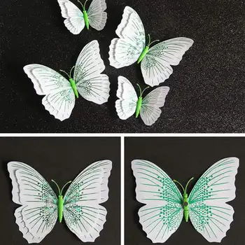 

e12PCS Ambilight 3d Butterfly Wall Sticker PVC Butterfly Wall Decoration Sticker Home Decor