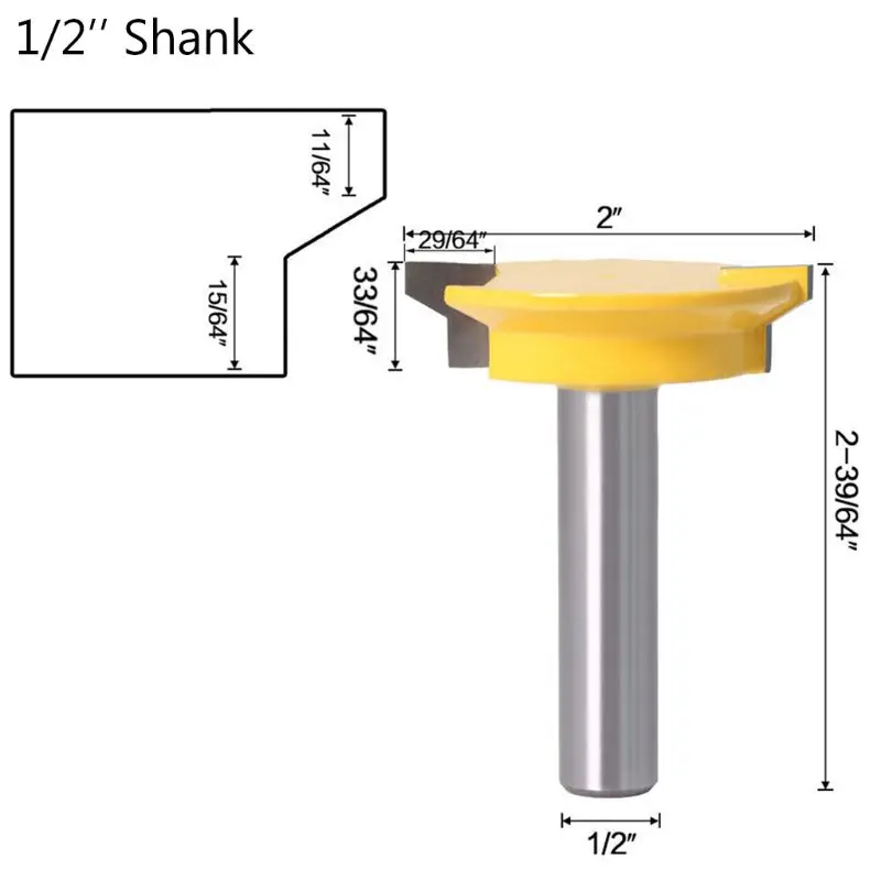 

8mm 12mm 1/2 Straight Drawer Molding Router Bit Drawer Lock Tenon Milling Cutter 6XDD