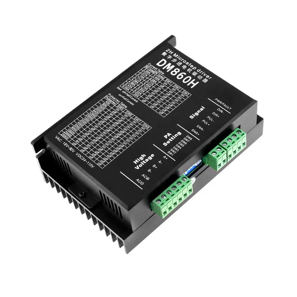 Motor Drive Controller Dm860 Dm860H Drive 24~80V Dc 7.2A Suitable For 42 57 86 Stepper Motor  Nema 23 Nema 34 Motor Drive Controller Dm860 Dm860H Drive 24~80V Dc 7.2A Suitable For 42 57 86 Stepper Motor  Nema 23 Nema 34