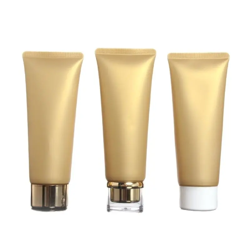 100ml Empty Plastic Soft Tube Cosmetic Skin Care Cream Bottle Gold with Screw Lid 50pcs/Lot | Красота и здоровье