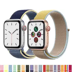 Хохлатая Спортивная петля ремешок для Apple Watch группа 4 42 мм 38 3 iwatch Группа 44 40 correa нейлон наручный браслет, ремешок интимные аксессуары