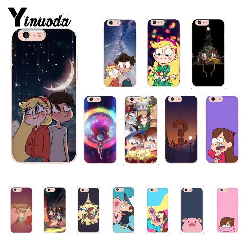 كرة سلايم Yinuoda Gravity Falls Mabel Dipper DIY Phone Case Cover for iPhone ... coque iphone 8 Gravity Falls Characters