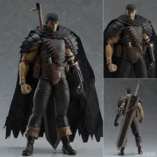  Berserk Guts Assembly PVC Action Figure Anime Black Swordsman Baserk Change Face Ver. Model Toy 17cm 