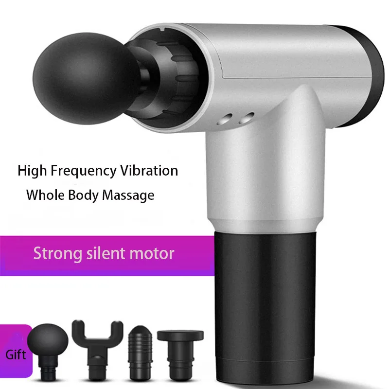 Massage Gun Muscle Massage Gun Sport Therapy Massager Body Relaxation Pain Relief Slimming Shaping Massager 4 Heads With Bag