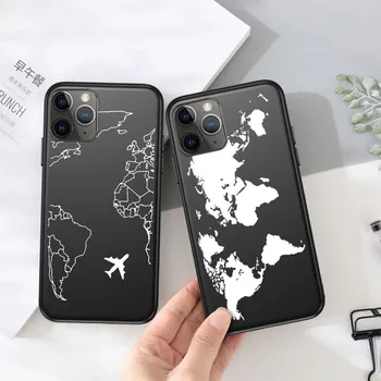

Lovebay Popular Planes Map Designs Phone Case For iPhone 11 Pro Max X XR XS Max Soft TPU Silicone Cover For iPhone 6 6s 7 8 Plus
