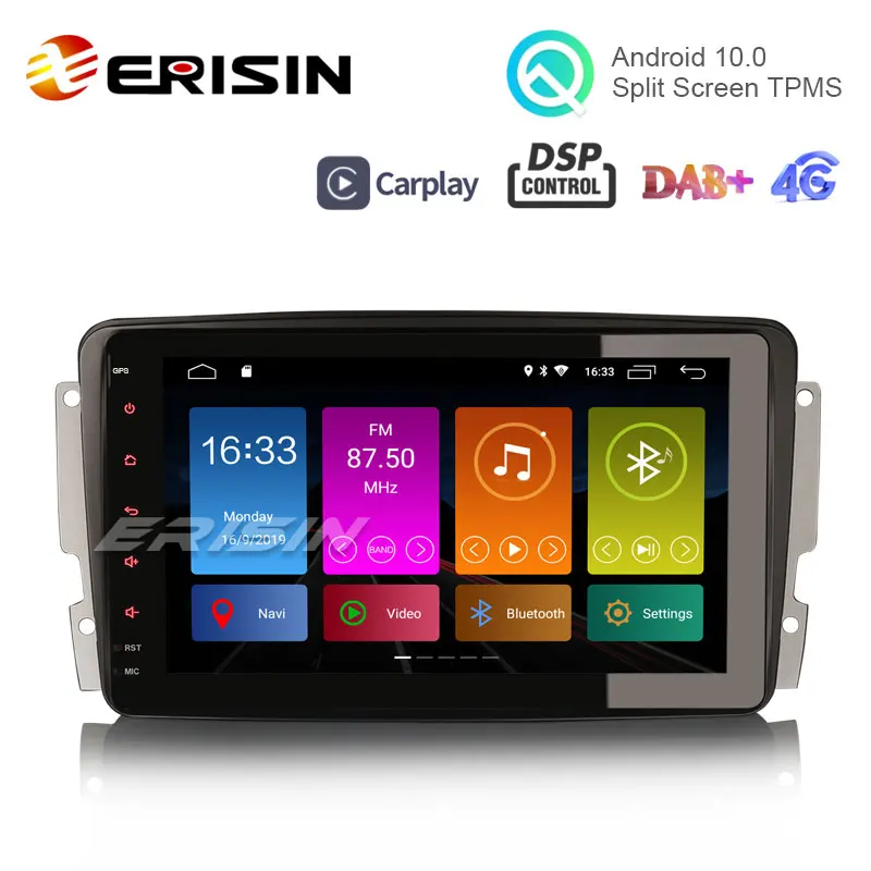 Erisin ES3089C 8 &quotDSP Android 10 0 автомобильный стерео DAB + CarPlay для C/CLK/G Class W209 Vito Viano |