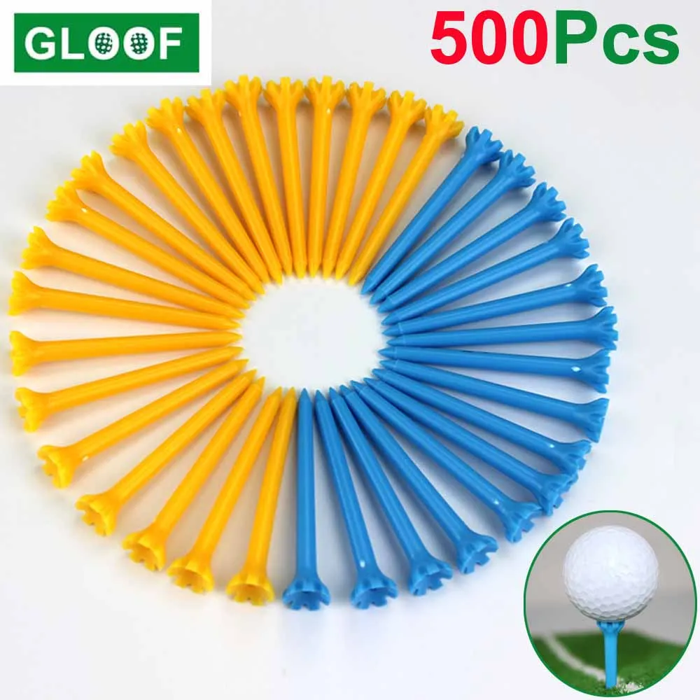 

500Pcs=10Set PE Plastic Golf Tee Tees Holder Replacement Driving Range Hitting Trainer Club Accessories Random Color