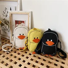 Модные детские мини-Холщовая Сумка на плечо, сумка для мальчиков и девочек Милая желтая утка сумки через плечо для женщин милые короткие носки для малышей квадратные Дети Кошелек для монет