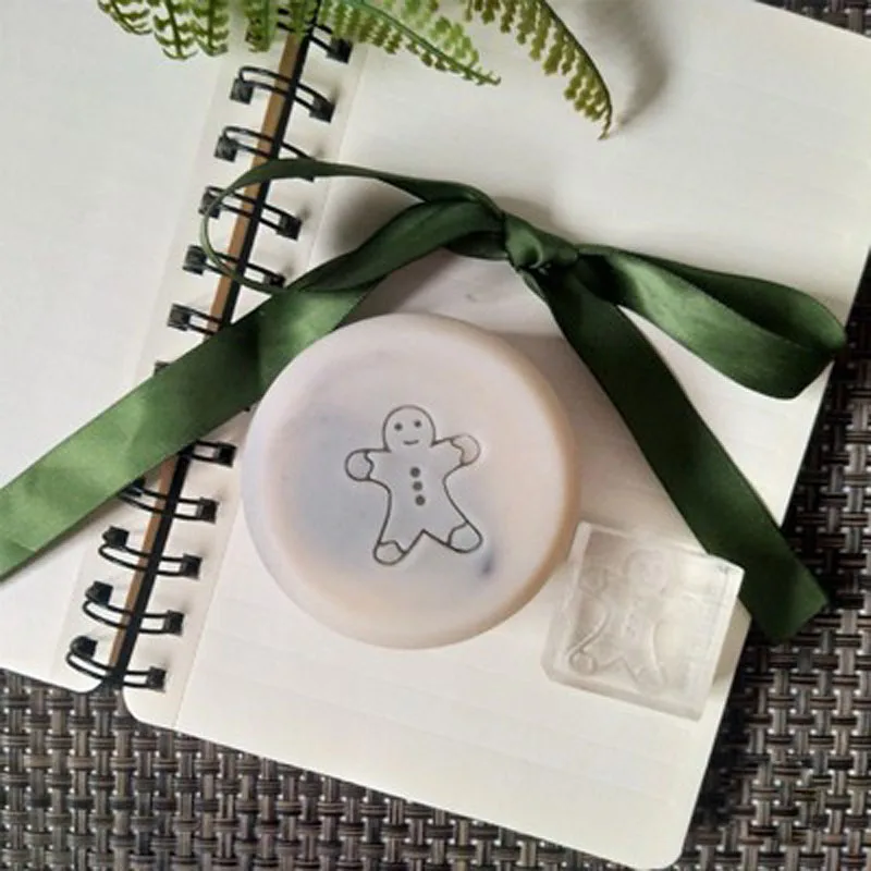 Handmade Lovers Making Stamp, Clear DIY, Organic Glass, Soap Seal, No Handle, Acrylic Chapters, Custom, Girls, Boys Pattern