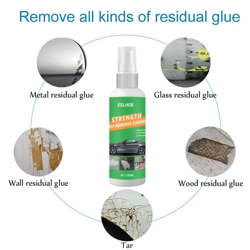 1pc Quick And Easy Sticker Remover Wall Sticker Glue Removal Sticky Resid  Remover Car Glass Label Cleaner Adhesive Glue Spray - AliExpress
