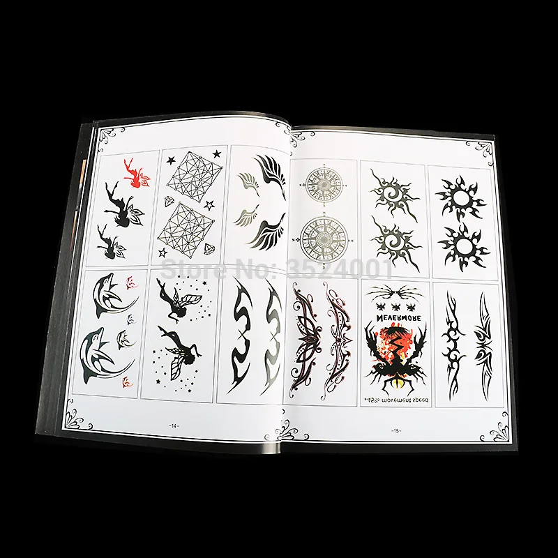 Tanie Darmowa wysyłka najnowsze popularne małe nowa moda wzór tatuaż projekty książek