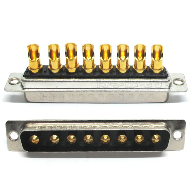 D-Sub Nagy Áramú Vezetékes Típusú 8 Dugó Csatlakozó Téglalap Alakú Áram 8W8 Hegesztett Hím Fej