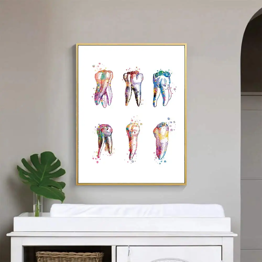 Teeth-Anatomical-Canvas-Poster-Dentistry-Wall-Art-Medical-Prints-Hygienist-Paintings-Doctor-Gift-Posters-Clinic-Wall (1)