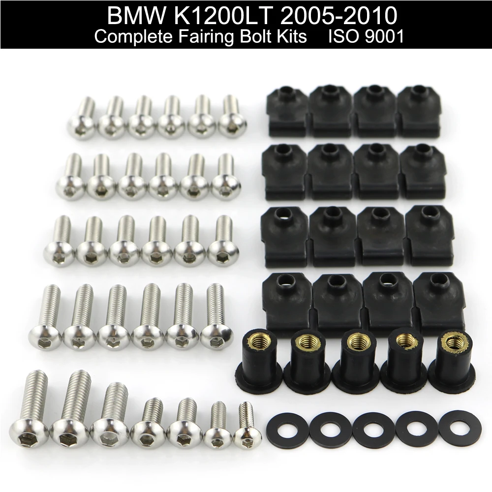 

For BMW K1200LT 2005 2006 2007 2008 2009 2010 Complete Firing Full Fairing Bolt Kit Nuts Clips Motorcycle Side Covering Bolts