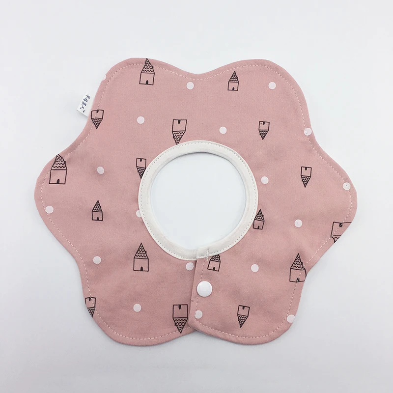 Baby Waterproof Bibs Bandana feeding Bibs 360 cotton Burp Cloths Round Saliva towel Printing animal BMT071