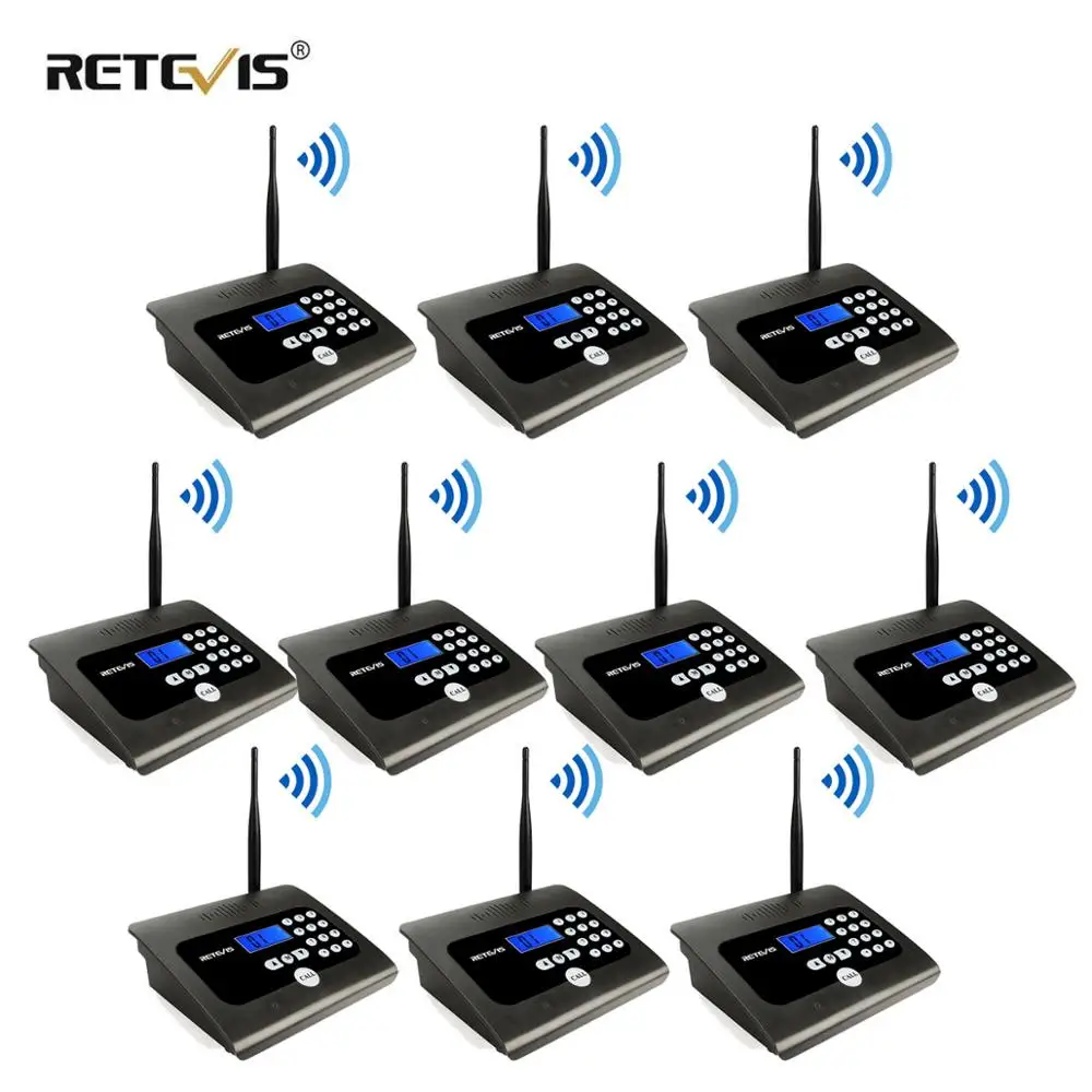 Беспроводной домофон RETEVIS RT57 10 шт. дуплексный для помещения деловое устройство