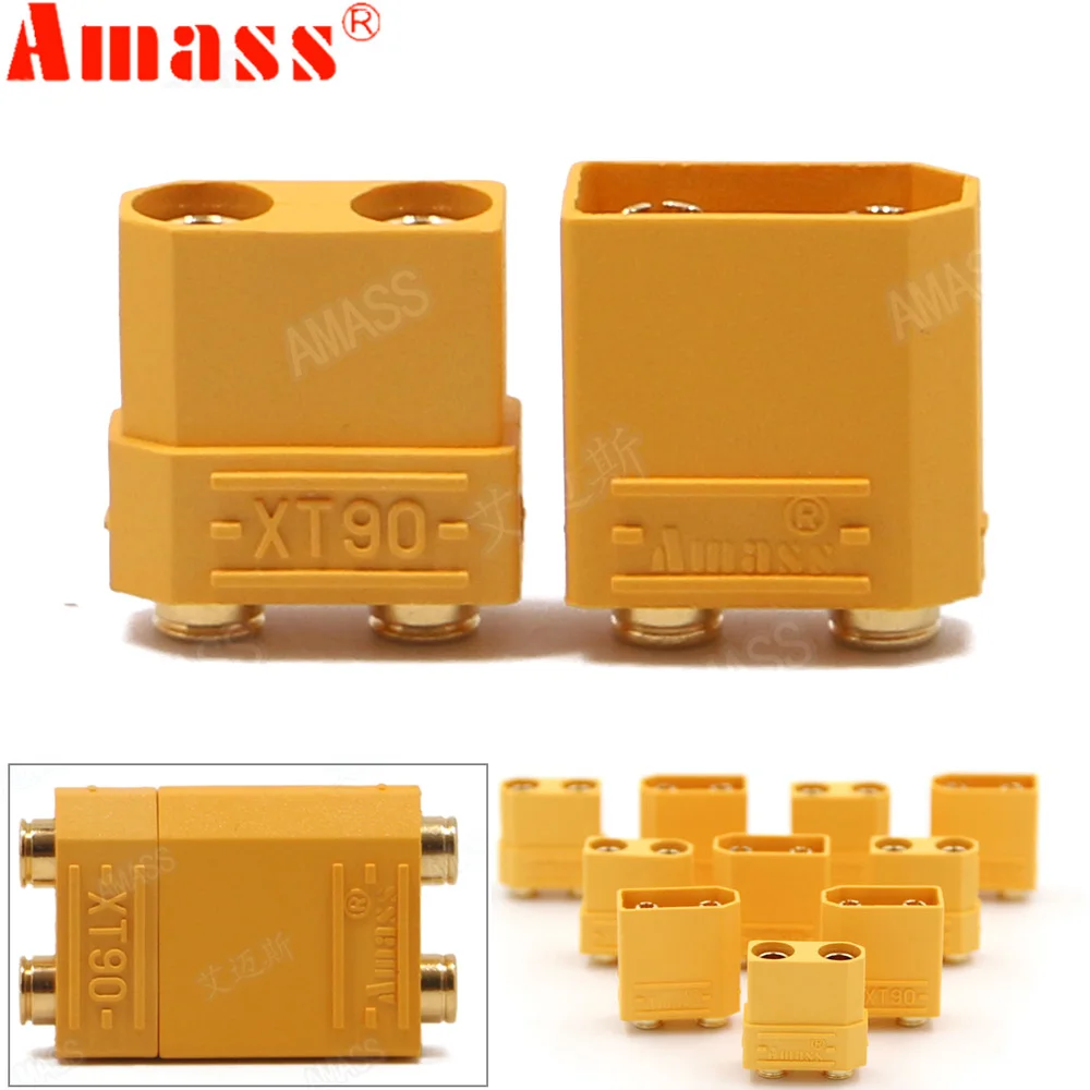 Штепсельная Вилка AMASS XT90PB 5/50/100 пар разъем типа банан 4 5 мм для мужчин и женщин на
