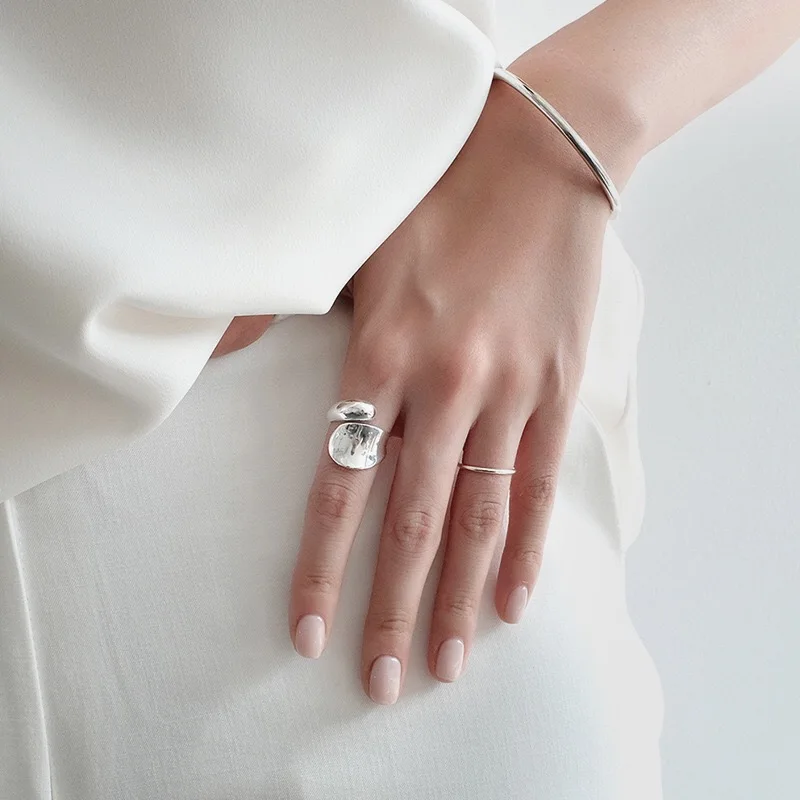 925 Sterling Silver Finger Rings for Women Adjustable Antique