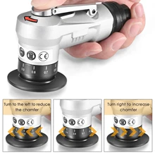 Mini chanfreineuse pneumatique Portable à Arc de 45 degrés avec entrée d'air de 1/4 pouces pour la coupe et l'ébavurage