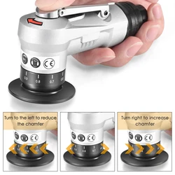 Mini chanfreineuse pneumatique Portable à Arc de 45 degrés avec entrée d'air de 1/4 pouces pour la coupe et l'ébavurage 