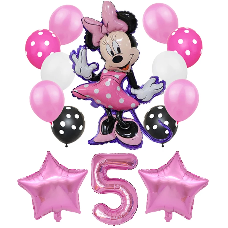 Disney Minnie Mouse Mickey Mouse Birthday Party Decorations 10 People Disposable Plate Napkin Cup Tablecloth Party Supplies Sets neon party supplies