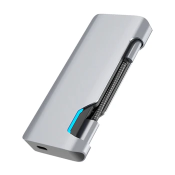 

Type-C7 in 1 Smart Docking Station with 2 x USB3.0 + SD + TF + HDMI + RJ45 + PD Type-C Converter