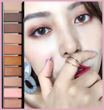 

Matte Pearl Eye Shadow Smooth And Easy Makeup Pumpkin Grapefruit Earth Mermaid Color Geometry Ten-color Eye Shadow TSLM1