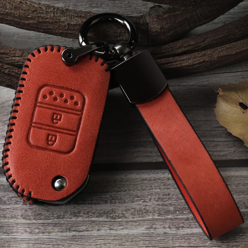 Чехол для ключей из натуральной кожи для Honda CRV пилотное соглашение Civic Fit Freed keyless entring автомобильный Стайлинг Защита ваших автомобильных ключей