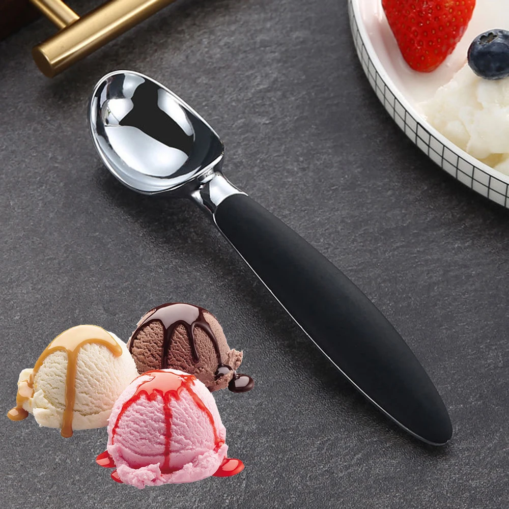 Ice Cream Scoops Stacks Creative Kitchen Tool Zinc Alloy Digging Ball Spoon Ice Cream Dessert Spoon For Home Anti-slip