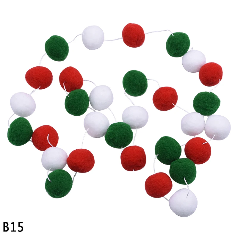 2,5 м войлочный шар, гирлянда, гирлянда, реквизит для фотосессии в скандинавском стиле, шар для волос, подвесная Подвеска для детей на день рождения, домашний декор - Цвет: B15