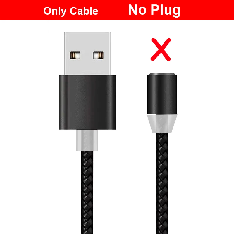 Магнитный кабель для быстрой зарядки usb type-C, магнитное зарядное устройство для iOS, зарядный кабель Micro USB, кабель для мобильного телефона, шнур для iPhone, Android - Цвет: No Plug Only Cable