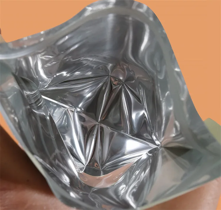 100 шт. стоьте вверх матовый зеленый Алюминий Фольга окна мешки замка застежка