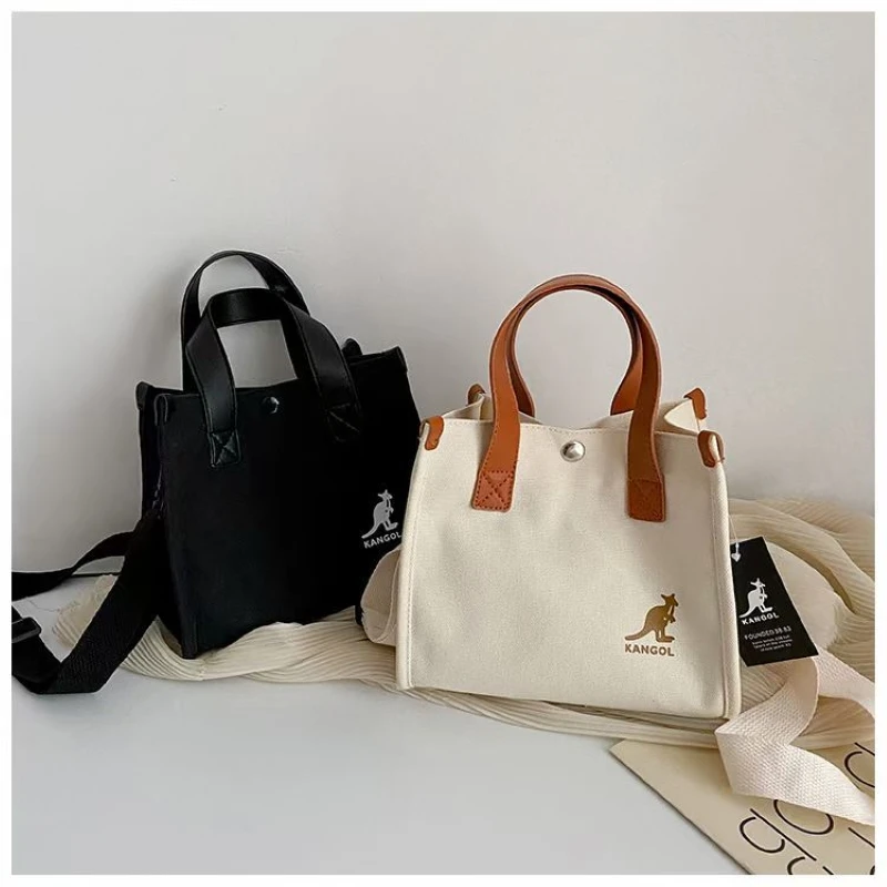 Kangol Bolso de mano de lona para mujer, bolsa de compras de un solo lado,  color caqui, para la escuela|Cubiertas de bolsas de deporte| - AliExpress