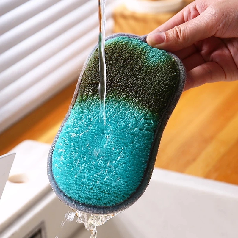 Kitchen Cleaning Sponge Scrubber Sponges  Household Sponge Scouring Pad -  6/3/1pcs - Aliexpress