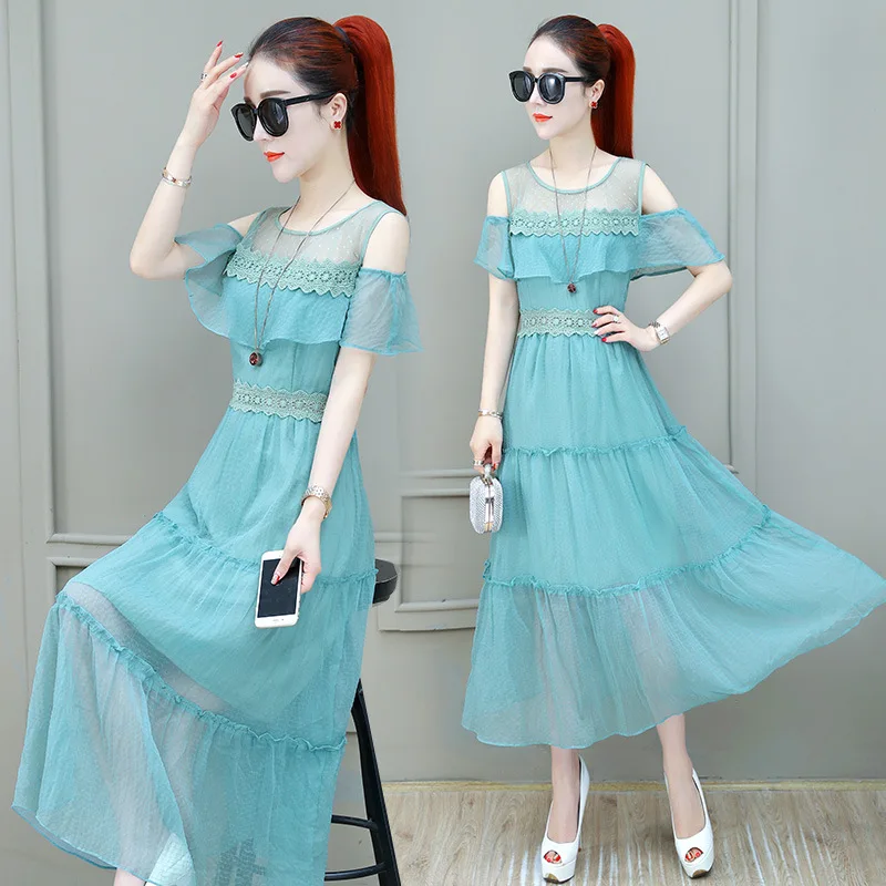 

Dress WOMEN'S Dress Summer Wear New Style 2019 Summer Style Very Fairy Lace Two-Piece Set Cake Skirt Clothes Fashion