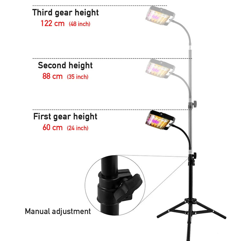 Indoor Grow Light With Stand 800W Phytolamp For Plants 3500K 5500K Phyto Lamp For Plant Home Full Spectrum Growing Light Tripod