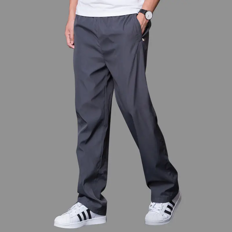 Men's Quick Drying Pants Elastic Waist Summer Men Breathable Pants polyester sport Pants Mens Straight sweatpants 3