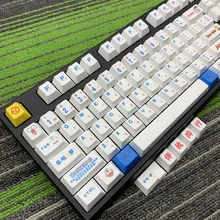 Doraemon PBT cherry perfil MX para teclado mecanico keycap краситель-Sub японский Kyecaps