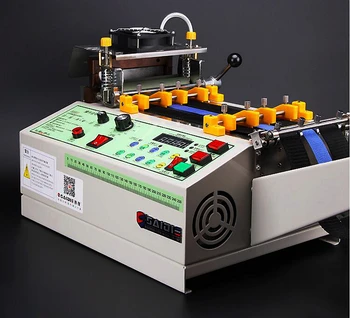 

140T computer hot and cold Cloth belt cutting machine, magic adhesive tape zipper webbing machine elastic belt automatic cutting