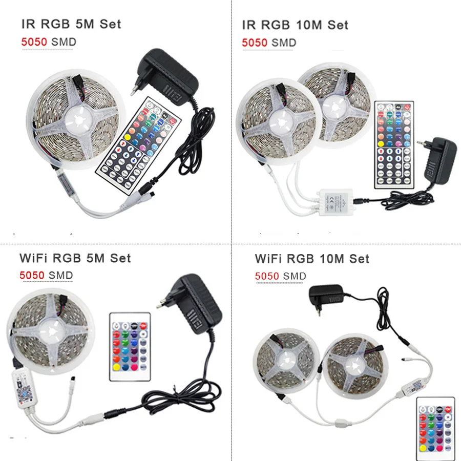 LED Strip Light RGB 5050 SMD 2835 DC 12V 5M 10M Flexible RGB LED Stripe Ribbon Diode Backlight For Home Room kitchen Party (81)