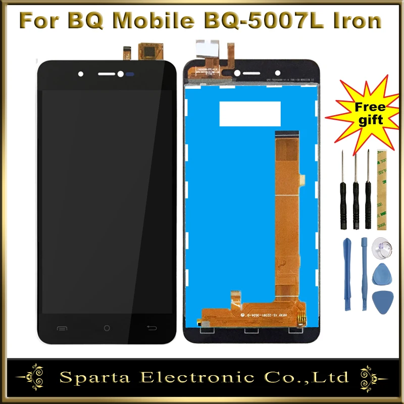 

Sparta LCD For BQ Mobile BQ-5007L Iron LCD BQ 5007L LCD Display Screen With Touch Screen Assembly For BQ5007L BQ 5007 L