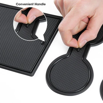 

For Tesla Protective Mats Door Console Cup Latex Black Interior Kit 7pcs
