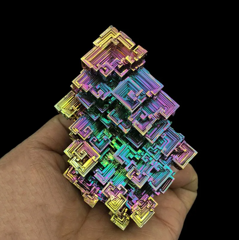 New Chemistry 52g Bismuth Metal Crystal Chemical Element Collection Ore Specimen Original Stone Creative Gift Jewelry Ornament