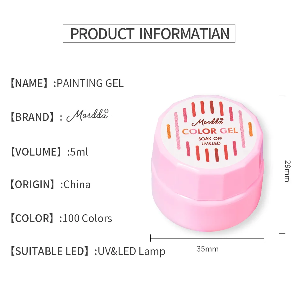 MORDDA 5 мл Гель-лак для рисования маникюрный УФ-светодиодный Гель-лак для ногтей длительного действия Гель-лак для маникюрных инструментов Гибридный Гель-лак