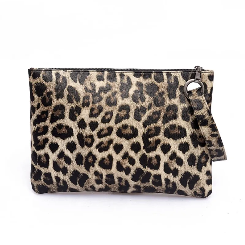 Women Evening Bag Leopard Clutches envelope Bags Ladies Party PU leather Shoulder messenger Handbags