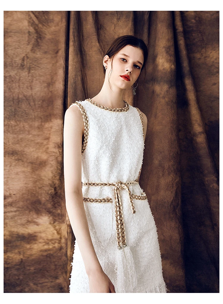 white wool dress