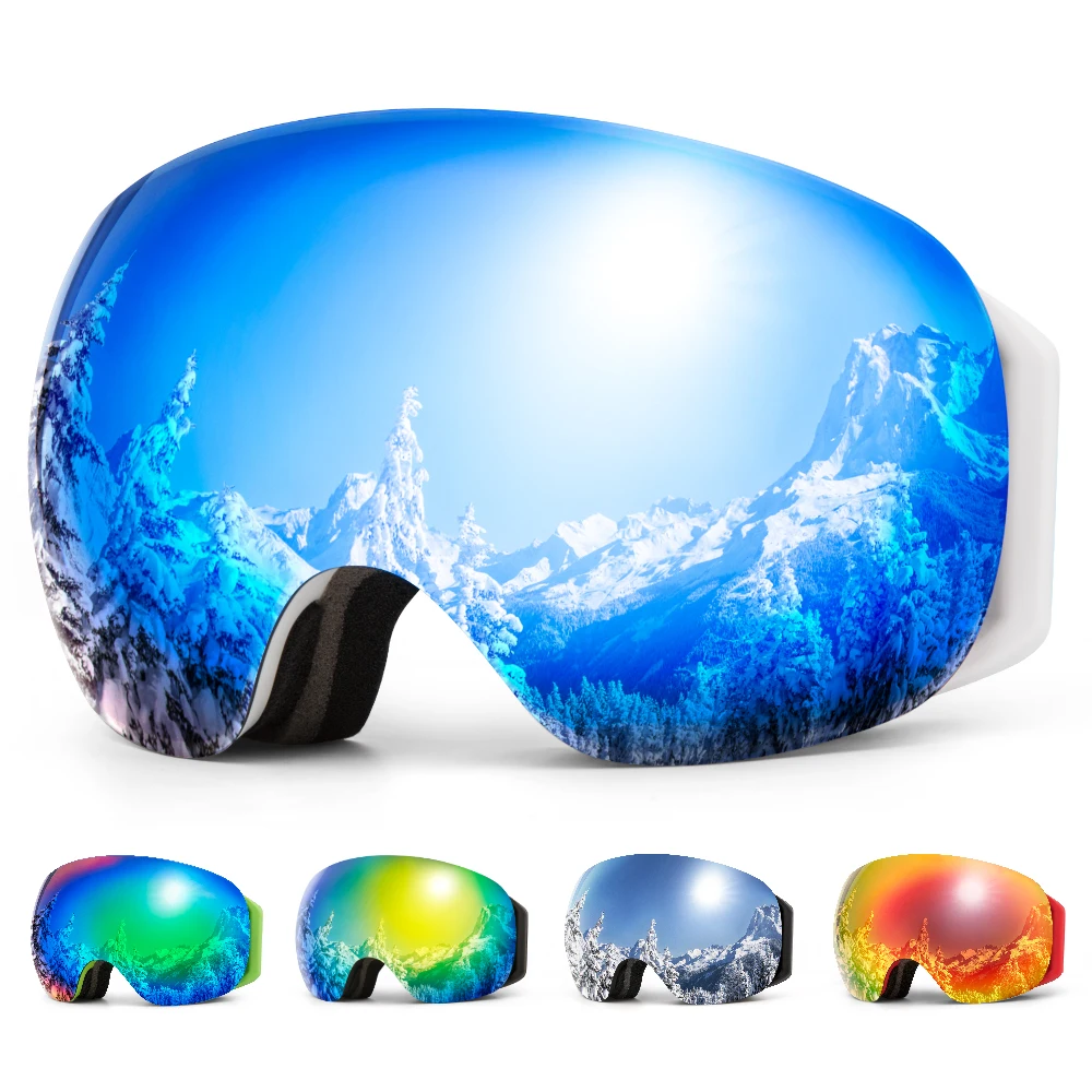 Cheap  COPOZZ 2019 Frameless Ski Goggles With Snow Mask Men Women Snowboard Goggle Magnetic UV400 Protecti